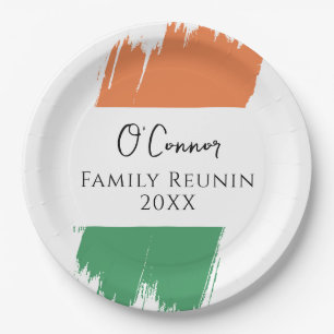 Custo Irish Surname Family Reunion Paper Plate