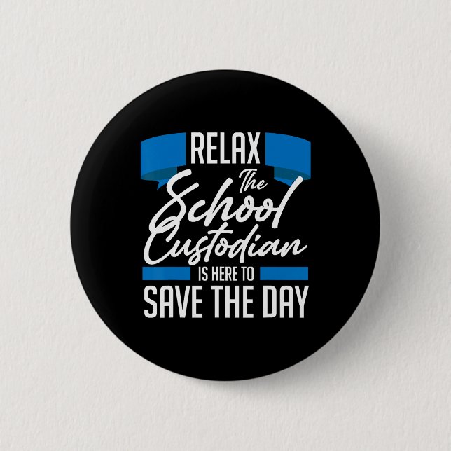 Custodian  6 cm round badge (Front)