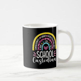 Custodian Battery Life School Janitor Rainbow Coffee Mug