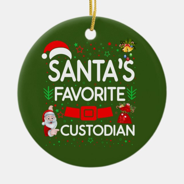 Custodian Ceramic Ornament (Front)