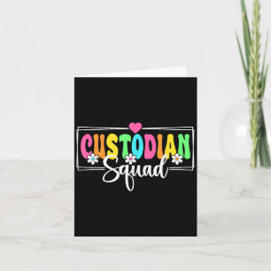 Custodian Squad Back To School Teachers Students  Card