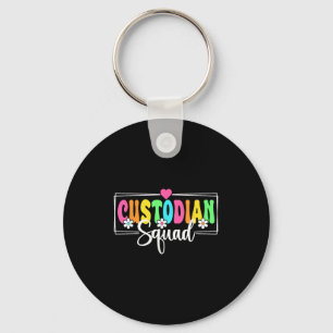 Custodian Squad Back To School Teachers Students  Key Ring