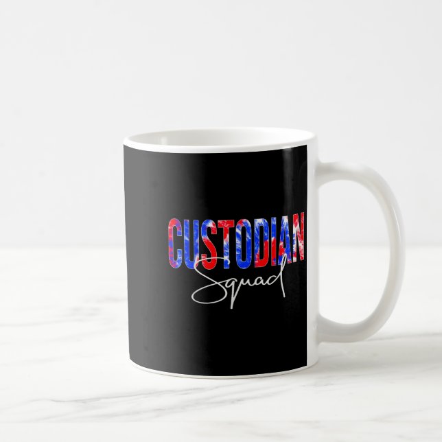 Custodian Squad Tie Dye Back To School Women Appre Coffee Mug (Right)