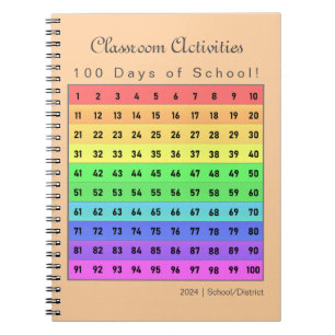Custom 100 Days of School Classroom Activities Notebook