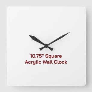 Custom 10.75" Square Acrylic Wall Clock