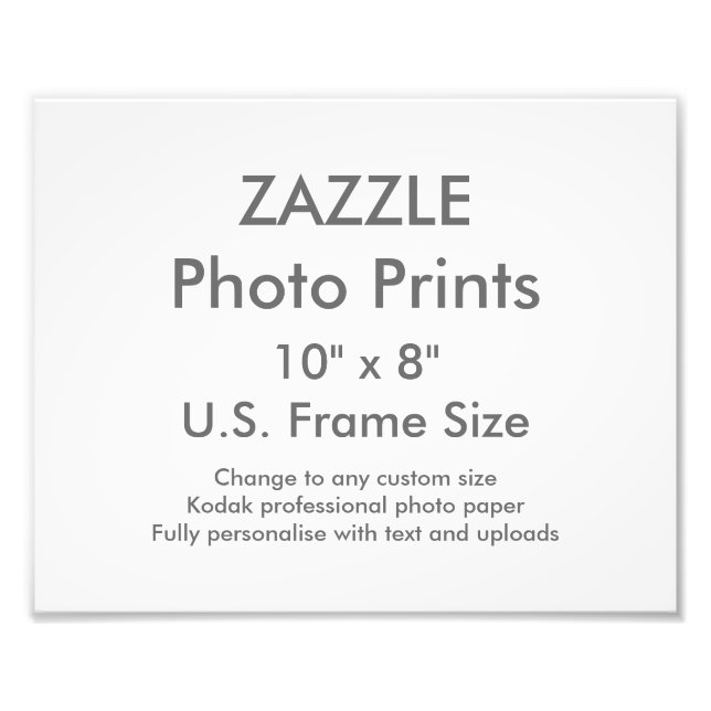 Custom 10" × 8" Photo Print (US Frame Size) (Front)