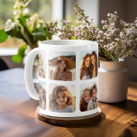Custom 10 Photo Collage with rounded frames Coffee Mug<br><div class="desc">Perfect gift for a mum or grandma or even stepmom,  godmother. Send them a fun Mum's Day greeting with pictures and customised template.</div>