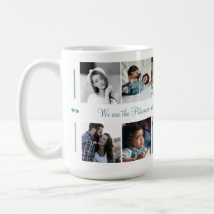 Custom 10 photo collage your text family modern coffee mug