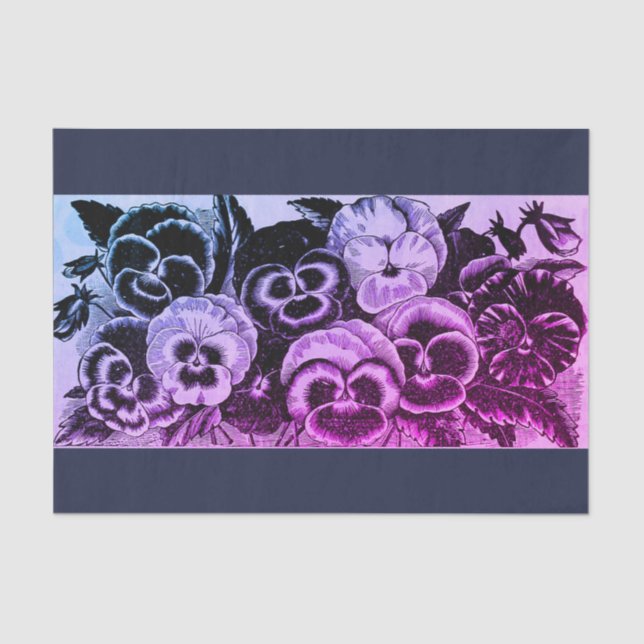 Custom 10lb Tissue Paper, PANSIES Paper (Front)