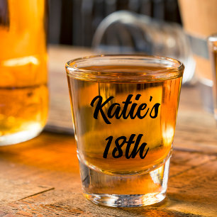 Custom 10th 18th 20th 30th 40th 50th 60th Birthday Shot Glass
