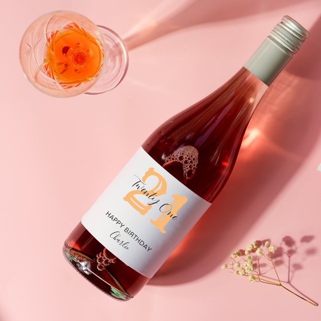 Custom 10th 21st 30th 40th 50th 60 Birthday Party Wine Label (Creator Uploaded)