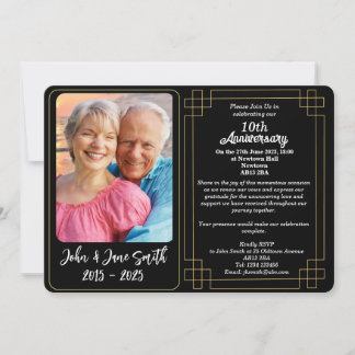 Custom 10th Tin Wedding Anniversary Invitation