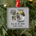 Custom 10th wedding anniversary 11 photo collage metal ornament<br><div class="desc">Custom 10th wedding anniversary 11 photo collage. Personalise this ten years wedding anniversary with your photos and name of your soul mate.</div>
