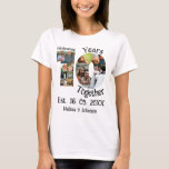 Custom 10th wedding anniversary 11 photo collage T-Shirt<br><div class="desc">Custom 10th wedding anniversary 11 photo collage. Personalise this ten years wedding anniversary with your photos and name of your soul mate.</div>