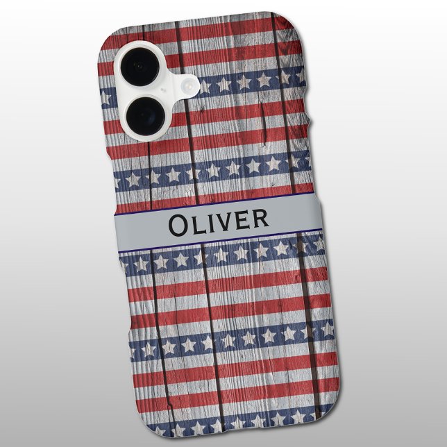 Custom 11 - 17, Rustic Red Blue Stars & Stripes (Creator Uploaded)