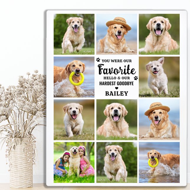 Custom 11 Photo Collage Sympathy Pet Memorial Plaque (Creator Uploaded)