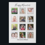 Custom 12 Family Photo Collage Happy Memories   Faux Canvas Print<br><div class="desc">Treasure your happy memories with this family photo collage canvas art print.</div>