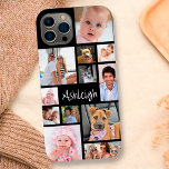 Custom 12 Photo Collage Your Colour Case-Mate iPho iPhone 14 Case<br><div class="desc">Create your own personalised, custom colour photo cell phone case utilising this photo collage template with 12 pictures in different shapes and sizes to accommodate a variety of images and your name, monogram or other text in your choice of font styles (shown in a modern hand lettered typography in white...</div>
