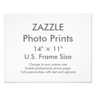 Custom 14" × 11" Photo Print US Frame Size