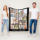 Custom 14 Photo Collage Personalised Black