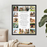 Custom 14 Photo Collage Poem Poster<br><div class="desc">Create your own custom photo collage poster featuring 14 of your favourite pictures alongside a personalised poem or quote text in script calligraphy.</div>