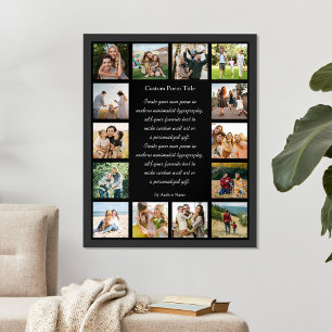 Custom 14 Photo Collage Poem Poster