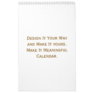 Custom 17" L x 11" W Modern Bubbles Calendar