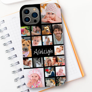 Custom 17 Photo Collage Your Colour Case-Mate iPhone 14 Case