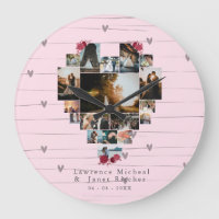 Custom 18 Heart shaped Photo Collage couples gifts