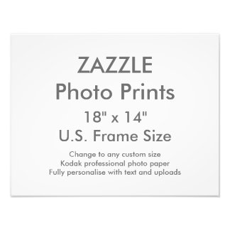 Custom 18" x 14" Photo Print  US Frame Size