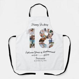 Custom 18th Birthday Apron with Photo Collage 