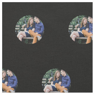 Custom 1 Photo Dot Print Fabric
