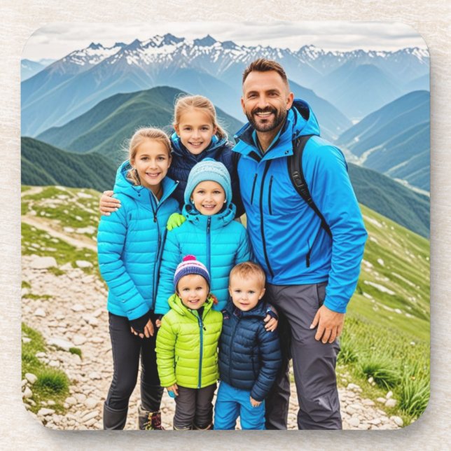 Custom 1 Photo Family Coaster (Front)
