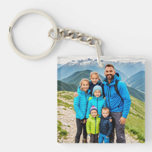 Custom 1 Photo Family Key Ring