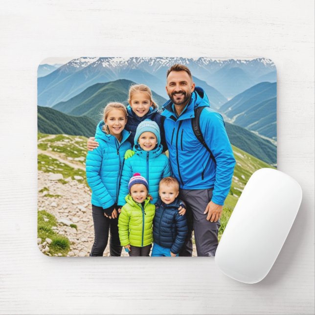 Custom 1 Photo Family Mouse Pad (With Mouse)