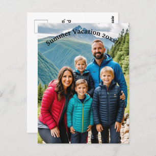 Custom 1 Photo Family Postcard