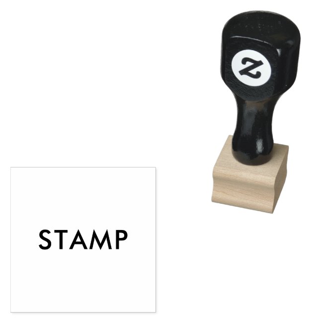 Custom 1" x 1" size rubber stamp (Stamped)