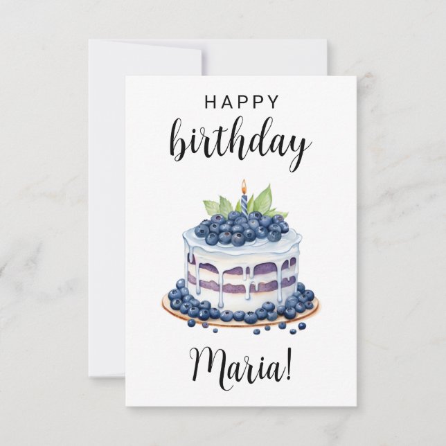 Custom 1s Birthday Cake Card Personalised Birthday (Front)