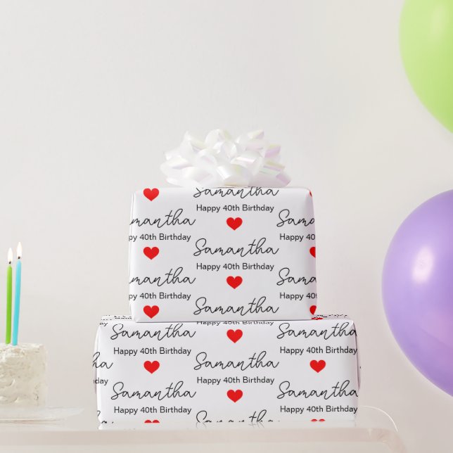 Custom 1st 2nd 10th 20th 30th 40th Birthday Party Wrapping Paper (Party Gifts)