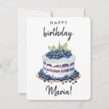 Custom 1st Birthday Cake Card, Personalised birth
