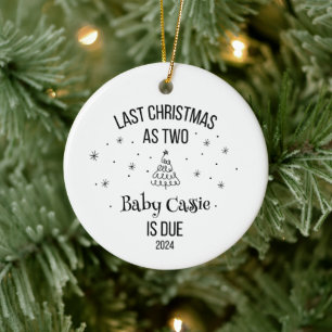 Custom 1st Christmas as new parents Ceramic Ornament