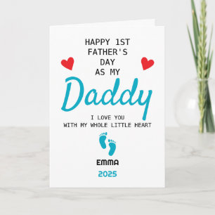 Custom 1st Fathers Day From Baby Gift Card