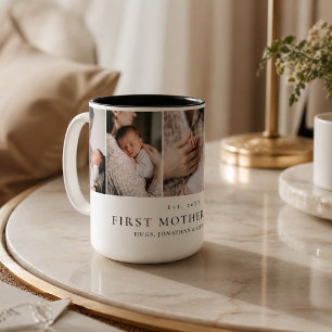Custom 1st Mother's Day Photo Collage Keepsake Mug
