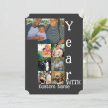 Custom 1st wedding anniversary 7 photo collage