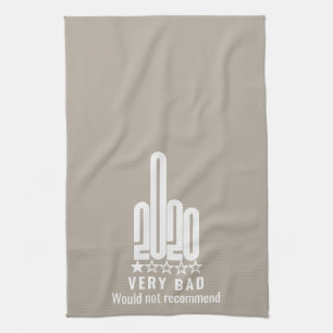 Custom 2020 Middle Finger Review Wouldnt Recommend Tea Towel