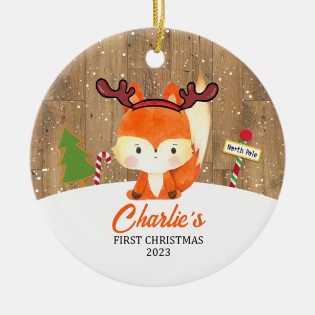 Custom 2023 First Christmas Ornament (Front)