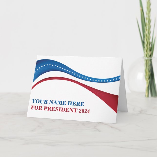 Custom 2024 Election Candidate for President Card (Front)