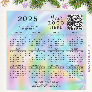 Custom 2025 Calendar QR Code Business Company Logo