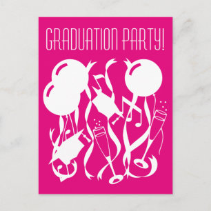Custom 2025 graduation party invitation postcards