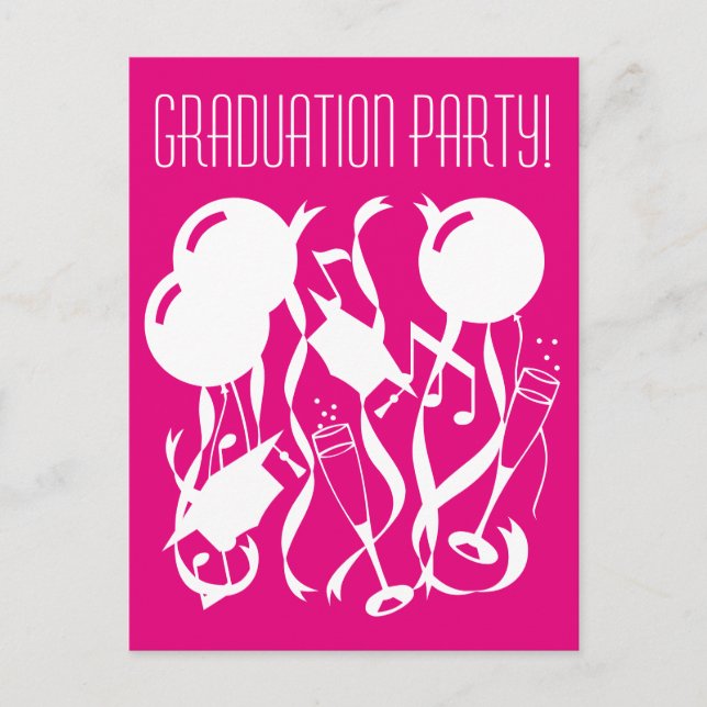 Custom 2025 graduation party invitation postcards (Front)